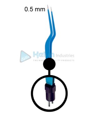Bayonet Bipolar Forceps Straight US Plug Width Of Tips 0.5 mm, 18cm/7 "