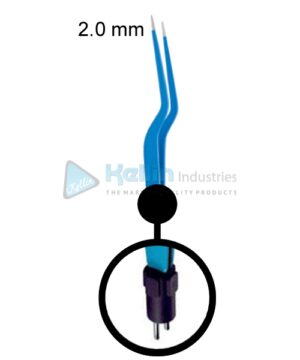 Bayonet Bipolar Forceps Straight US Plug Width Of Tips 2.0 mm, 18cm/7 "