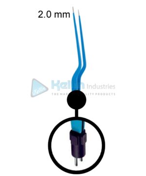 Bayonet Bipolar Forceps Straight US Plug Width Of Tips 2.0 mm, 22cm/8 3/4 "