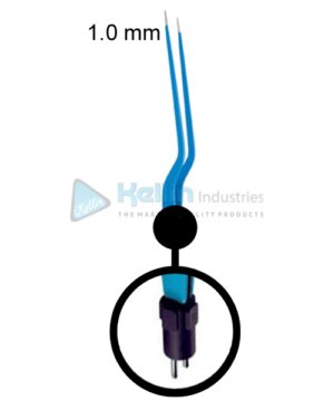 Bayonet Bipolar Forceps Straight US Plug Width Of Tips 1.0 mm, 24cm/9 1/2 "