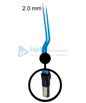 Bayonet Bipolar Forceps Straight EU Plug Width Of Tips 2.0 mm, 24cm/9 1/2 "