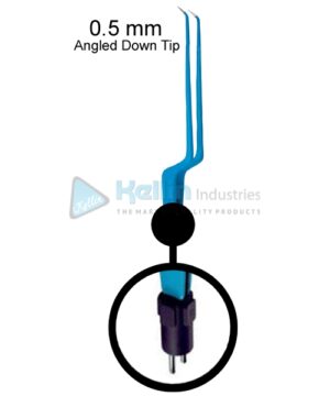 Bipolar Bayonet Forceps, Angled Down Tip US Plug Width Of Tips 0.5 mm, 18cm/7 "
