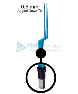 Bipolar Bayonet Forceps, Angled Down Tip EU Plug Width Of Tips 0.5 mm, 20cm/8 "