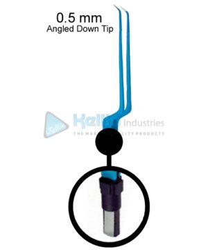 Bipolar Bayonet Forceps, Angled Down Tip EU Plug Width Of Tips 0.5 mm, 22cm/8 3/4 "