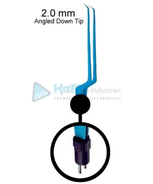 Bipolar Bayonet Forceps, Angled Down Tip US Plug Width Of Tips 2.0 mm, 22cm/8 3/4 "