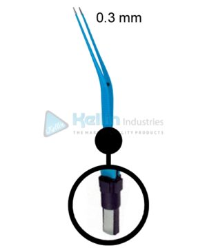 Bipolar Forceps Curved EU Plug Width Of Tips 0.3 mm 17cm/6 3/4 "