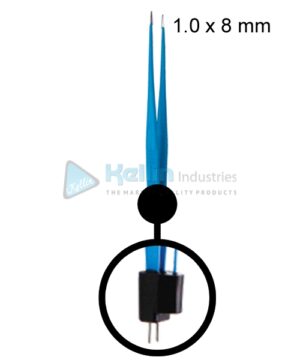 Irrigation Bipolar Forceps Straight US Plug Width Of Tips 1.0 x 8 mm, 18cm/7 "