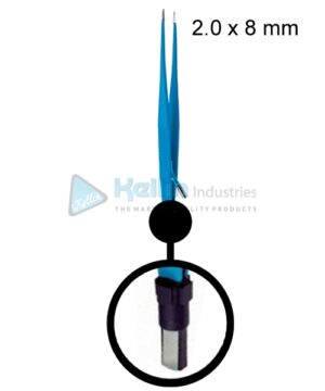 Irrigation Bipolar Forceps Straight EU Plug Width Of Tips 2.0 x 8 mm, 18cm/7 "
