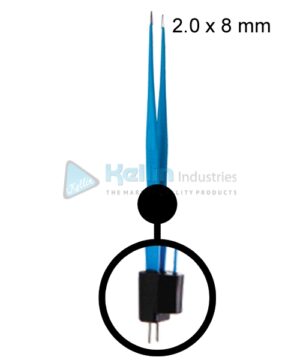 Irrigation Bipolar Forceps Straight US Plug Width Of Tips 2.0 x 8 mm, 18cm/7 "