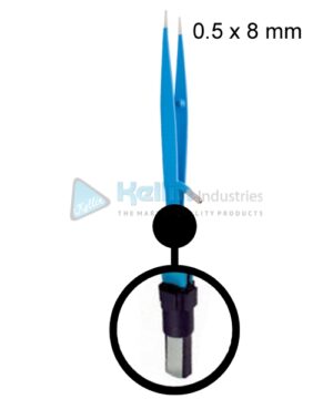 Irrigation Bipolar Forceps Straight EU Plug Width Of Tips 0.5 x 8 mm, 18cm/7 "