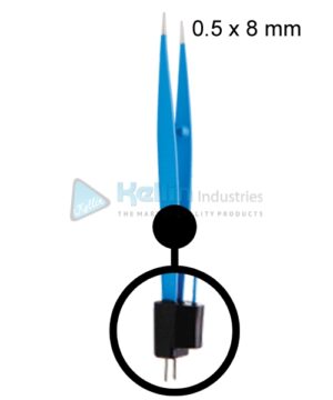 Irrigation Bipolar Forceps Straight US Plug Width Of Tips 0.5 x 8 mm, 18cm/7 "