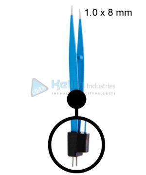 Irrigation Bipolar Forceps Straight US Plug Width Of Tips 1.0 x 8 mm, 18cm/7 "