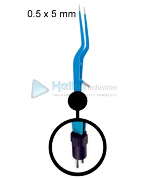 Bayonet Irrigation Bipolar Forceps Straight US Plug Width Of Tips 0.5 x 5 mm, 18cm/7 "