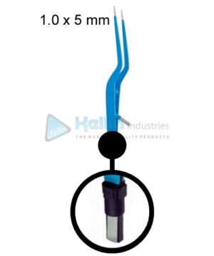 Bayonet Irrigation Bipolar Forceps Straight EU Plug Width Of Tips 1.0 x 8 mm, 18cm/7 "