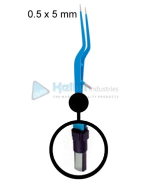 Bayonet Irrigation Bipolar Forceps Straight EU Plug Width Of Tips 0.5 x 5 mm, 20cm/8 "
