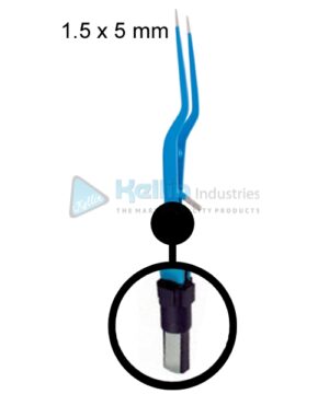 Bayonet Irrigation Bipolar Forceps Straight EU Plug Width Of Tips 2.0 x 8 mm, 22cm/8 3/4 "