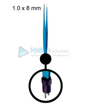 Titanium Bipolar Forceps Straight US Plug Width Of Tips 1.0 x 8 mm, 18cm/7 "