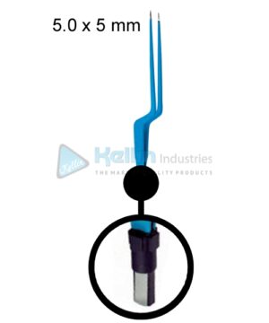 Titanium Bayonet Irrigation Bipolar Forceps EU Plug Width Of Tips 0.5 x 5 mm, 18cm/7 "