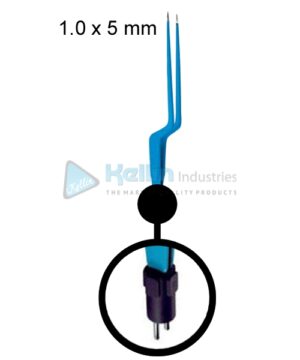 Titanium Bayonet Irrigation Bipolar Forceps US Plug Width Of Tips 1.0 x 5 mm, 18cm/7 "