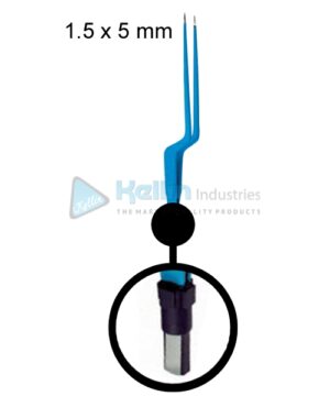Titanium Bayonet Irrigation Bipolar Forceps EU Plug Width Of Tips 1.5 x 5 mm, 18cm/7 "