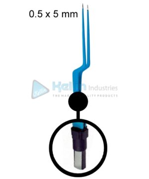 Titanium Bayonet Irrigation Bipolar Forceps EU Plug Width Of Tips 0.5 x 5 mm, 20cm/8 "