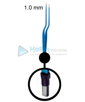 Malis Bayonet Neurosurgical Bipolar Forceps EU Plug Width Of Tips 1.0 mm, 22cm/8 3/4 "