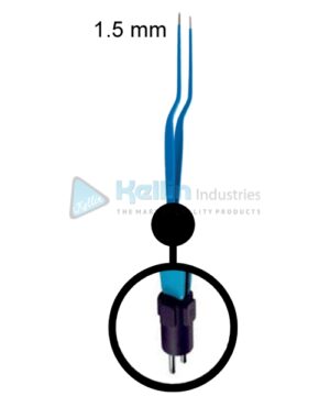 Malis Bayonet Neurosurgical Bipolar Forceps US Plug Width Of Tips 1.5 mm, 22cm/8 3/4 "