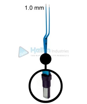 Hardy Bayonet Neurosurgical Bipolar Forceps EU Plug Width Of Tips 1.0 mm, 21.5cm/8 1/2 "