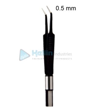 Jeweler Non-Stick Bipolar Forceps #5 Angled EU Plug Width Of Tips 0.5 mm, 11cm/4 1/2 "