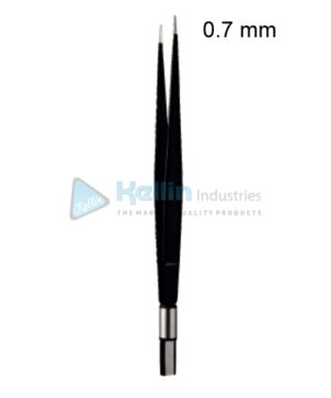 Non-Stick Bipolar Forceps Straight EU Plug Width Of Tips 0.7 mm, 16cm/6 1/2 "