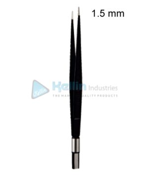 Non-Stick Bipolar Forceps Straight EU Plug Width Of Tips 1.5 mm, 16cm/6 1/2 "