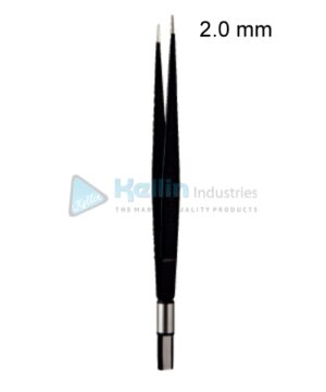 Non-Stick Bipolar Forceps Straight EU Plug Width Of Tips 2.0 mm, 16cm/6 1/2 "