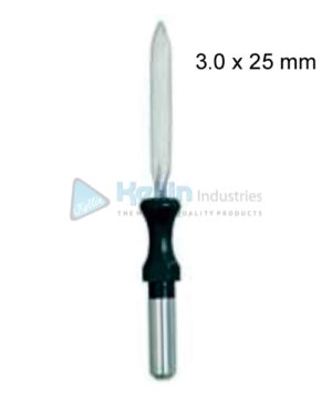 Knife Monopolar Electrodes With 4 mm Shaft, Oval Shape 3.0 x 25 mm