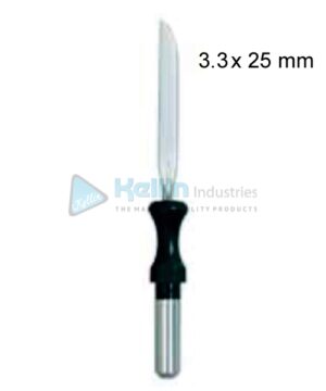 Knife Monopolar Electrodes With 4 mm Shaft, Cutting Edge Sideways 3.3 x 25 mm