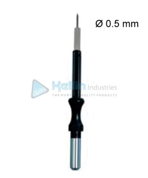 Tungsten Needle Monopolar Electrodes With 4 mm Shaft With Ceramic Insulator Dia 0.5 mm