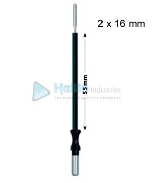 Spatula Monopolar Electrodes With 4 mm Shaft, Flexible 2 x 16 mm, 55 mm