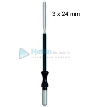 Spatula Monopolar Electrodes With 4 mm Shaft, Straight, Oval Shape 3 x 24 mm