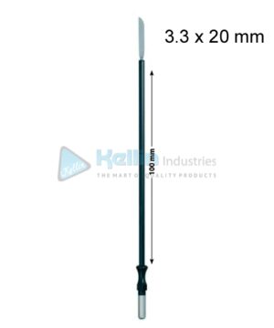 Knife Monopolar Electrodes With 4 mm Shaft, Cutting Edge Sideways 3.3 x 20 mm, 100 mm