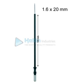 Lancet Monopolar Electrodes With 4 mm Shaft, Delicate Blade, 1.6 x 20 mm, 100 mm