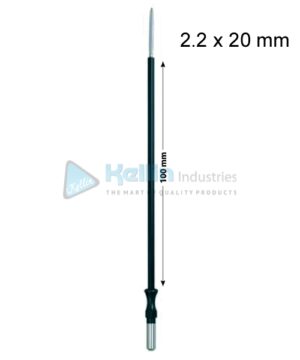 Lancet Monopolar Electrodes With 4 mm Shaft, Strong Blade 2.2 x 20 mm, 100 mm