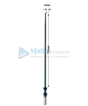 Needle Monopolar Electrode With 4 mm Shaft, 90° Angled, 4 mm, 115 mm