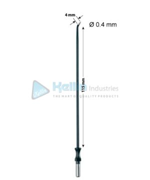 Knife Monopolar Electrode With 4 mm Shaft, 45° Angled, Dia 0.4 mm, 4 mm, 115 mm