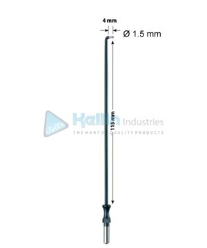 Probe Monopolar Electrode With 4 mm Shaft, 90° Angled, Dia 1.5 mm, 4 mm, 115 mm