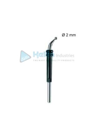 Ball Monopolar Electrodes Angled With 2.4 mm Shaft, Dia 2 mm