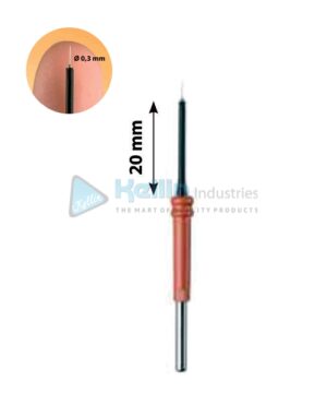Micro Dissection Needle Electrodes With 2.4 mm Shaft, Straight 20 mm Monopolar high temperature tungsten needle electrodes for cutting