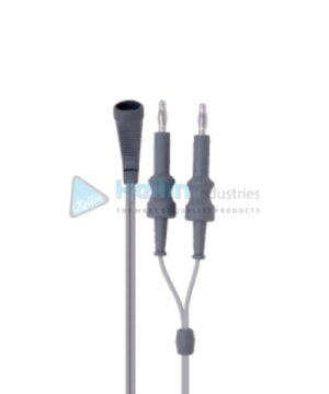 Silicone Bipolar Cable 10’ (3.0 M) Instrument Connector: USA 2-Pin Plug, Generator Connector: 4mm Banana Plug