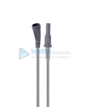 Silicone European Bipolar Cable 10’ (3.0 M), Instrument Connector: USA 2-Pin Plug, Generator Connector: Martin Type