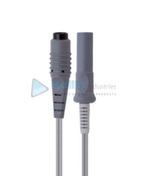 Silicone European Bipolar Cable 10’ (3.0 M) Instrument Connector: European Flat Plug, Generator Connector: 4mm Banana Plug
