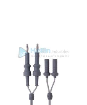 Silicone Bipolar Cable 10’ (3.0 M) Instrument Connector: Ethicon, Generator Connector: 4 mm Banana Plug