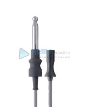 Silicone Monopolar Cable 10’ (3.0 M), Instrument Connector:Screw Type, Generator Connector: Standard Bovie 8mm plug